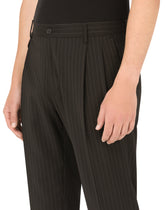 Stretch pinstripe pants - | Dolce & Gabbana