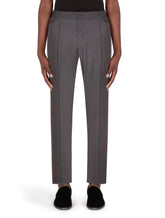 Wool pants with darts - | Dolce & Gabbana