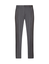 Wool pants with darts - | Dolce & Gabbana