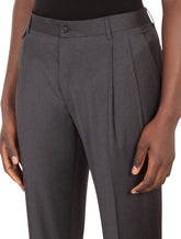 Wool pants with darts - | Dolce & Gabbana