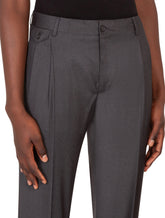 Wool pants with darts - | Dolce & Gabbana