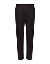 Cotton pants with double darts - | Dolce & Gabbana