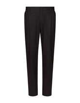 Cotton pants with double darts - | Dolce & Gabbana