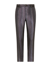 Striped lurex jacquard pants - | Dolce & Gabbana