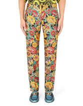 Floral lamé jacquard pants - | Dolce & Gabbana