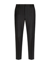 Pinstripe virgin wool pants - | Dolce & Gabbana