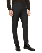 Pinstripe virgin wool pants - | Dolce & Gabbana
