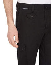 Stretch cotton cargo pants - | Dolce & Gabbana