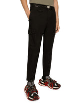 Stretch cotton cargo pants - | Dolce & Gabbana