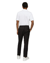 Wool jogging pants with tag - | Dolce & Gabbana