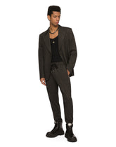 Glen plaid jersey jogging pants - | Dolce & Gabbana