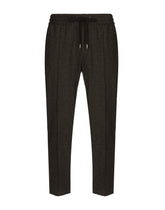Glen plaid jersey jogging pants - | Dolce & Gabbana