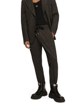 Glen plaid jersey jogging pants - | Dolce & Gabbana