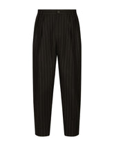 Pinstripe wool pants - | Dolce & Gabbana