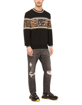 Gray wash regular-fit jeans with rips - | Dolce & Gabbana