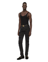 Black regular-fit jeans with rips - | Dolce & Gabbana