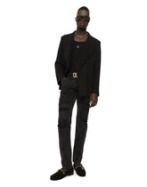 Black regular-fit jeans with rips - | Dolce & Gabbana