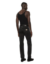 Black regular-fit jeans with rips - | Dolce & Gabbana
