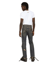 Regular-fit blue wash denim jeans with rips - | Dolce & Gabbana