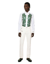 Regular-fit white denim jeans - | Dolce & Gabbana