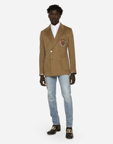 Regular fit washed stretch denim jeans with abrasions - | Dolce & Gabbana