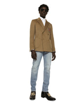 Regular fit washed stretch denim jeans with abrasions - | Dolce & Gabbana