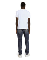 Regular-fit blue wash jeans with abrasions - | Dolce & Gabbana