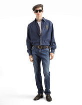 Regular cotton jeans with plaque - | Dolce & Gabbana