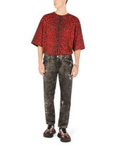 Loose gray wash jeans with rips - | Dolce & Gabbana