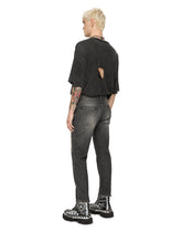 Loose gray jeans with repaired rips - | Dolce & Gabbana
