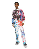 Loose jeans with spray-paint graffiti print - | Dolce & Gabbana