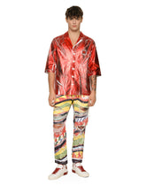 Loose overdyed jeans with carretto print - | Dolce & Gabbana