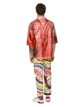 Loose overdyed jeans with carretto print - | Dolce & Gabbana