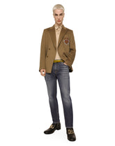 Loose fit washed stretch jeans with subtle abrasions - | Dolce & Gabbana