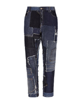 Loose stretch patchwork denim jeans - | Dolce & Gabbana