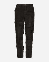 Loose overdyed patchwork denim jeans - | Dolce & Gabbana