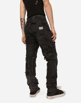 Loose overdyed patchwork denim jeans - | Dolce & Gabbana