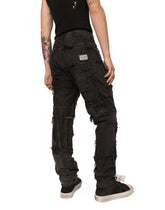 Loose overdyed patchwork denim jeans - | Dolce & Gabbana