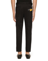 Solid-coloured cotton trousers - | Dolce & Gabbana