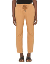 Stretch cotton jogging pants with patch - | Dolce & Gabbana