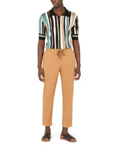 Stretch cotton jogging pants with patch - | Dolce & Gabbana