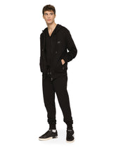 Jersey jogging pants with branded tag - | Dolce & Gabbana