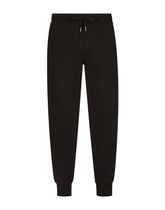 Jersey jogging pants with branded tag - | Dolce & Gabbana