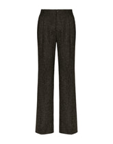 Stretch alpaca and wool straight-leg pants - | Dolce & Gabbana