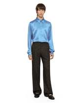 Stretch alpaca and wool straight-leg pants - | Dolce & Gabbana
