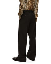 Stretch virgin wool pants with straight leg - | Dolce & Gabbana