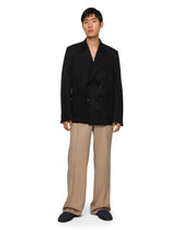Stretch wool pants with straight leg - | Dolce & Gabbana