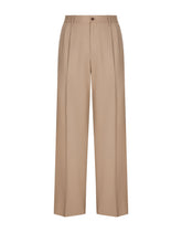 Stretch wool pants with straight leg - | Dolce & Gabbana