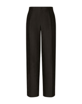 Silk jacquard pants with DG logo - | Dolce & Gabbana