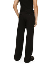 Straight-leg technical cotton jersey pants - | Dolce & Gabbana